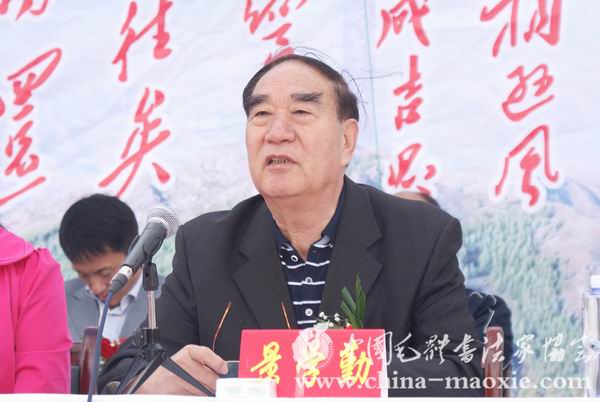 中国毛体书法家协会会长景学勤将军讲话